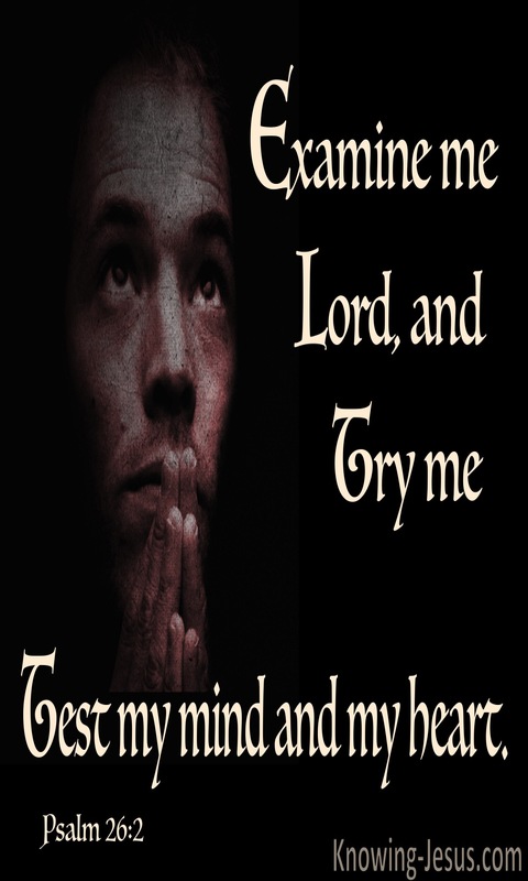 Psalm 26:2 Examine Me, Try Me, Test My Heart And Mind (black)